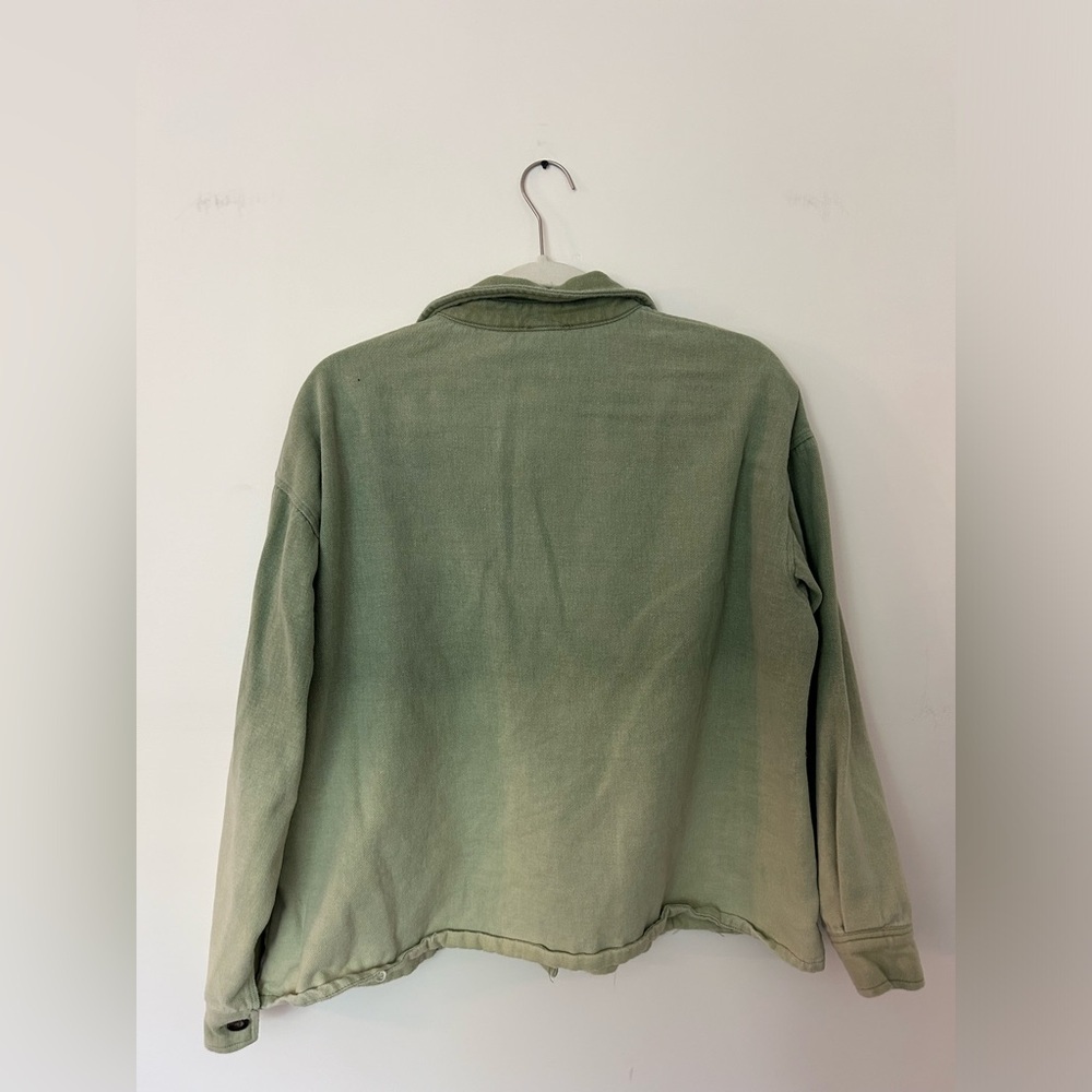 Bibi Button Down Green Jacket With Pockets, Size S - image 2